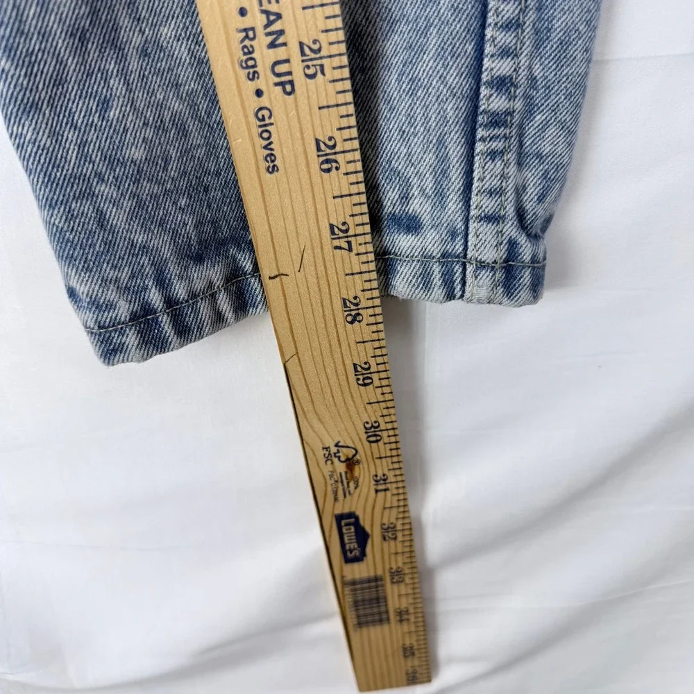 Vintage Acid Wash High Waisted Jeans Women's Light Blue Denim‎ Size 12